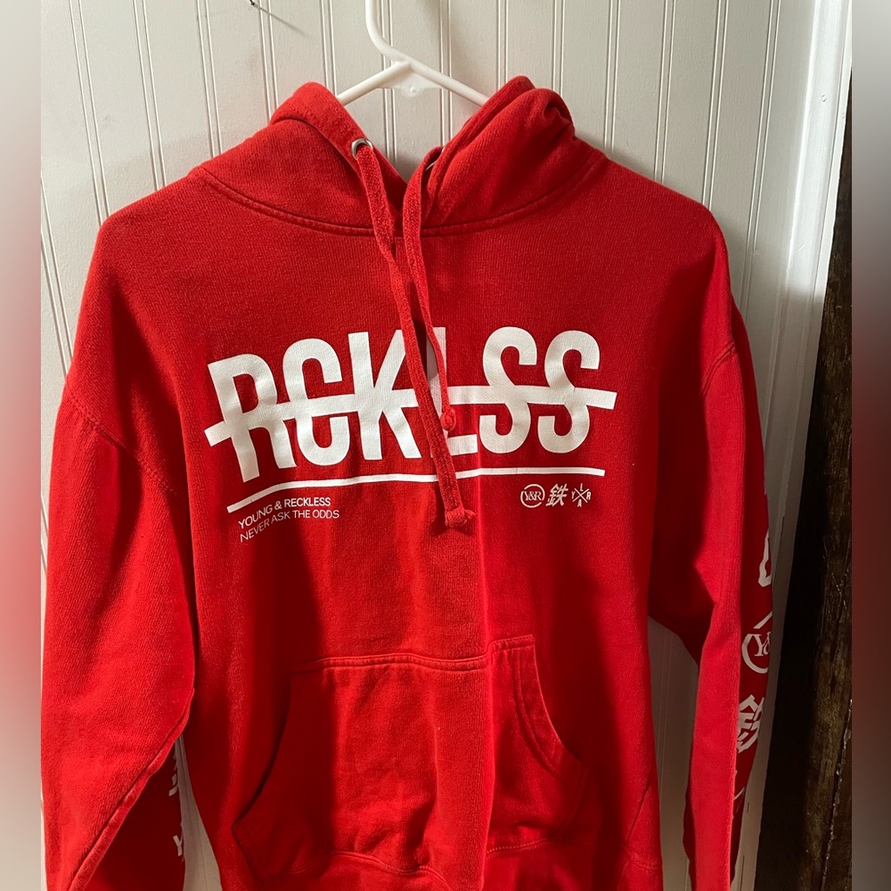 young and reckless red hoodie
